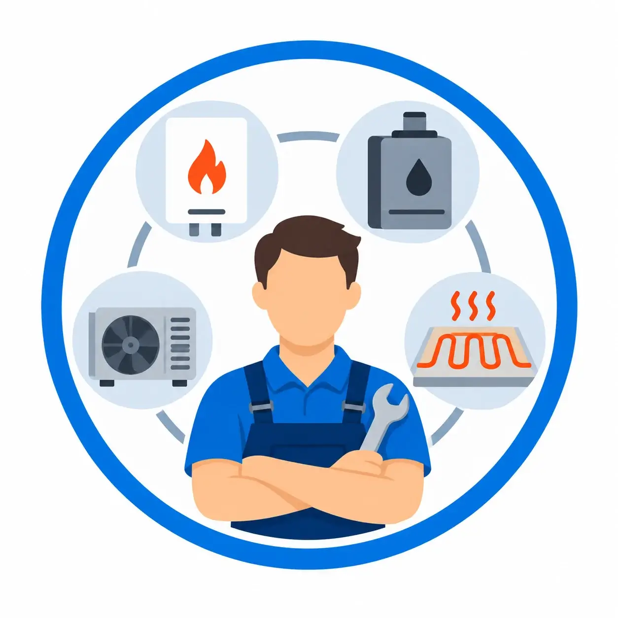 verschiedene Heizsysteme